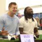 New England Patriots' Rob Gronkowski and Philadelphia Eagles' LeGarrette Blount