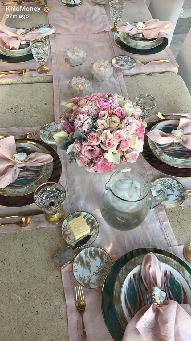 Khloe Kardashian Pink Dinner