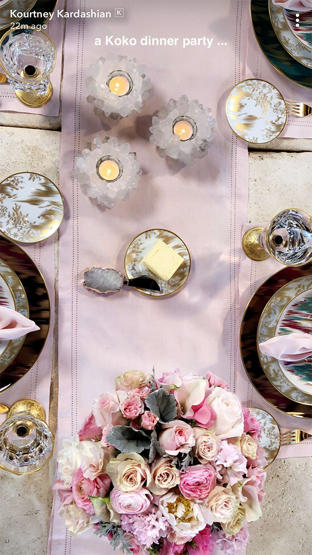 Khloe Kardashian Pink Dinner