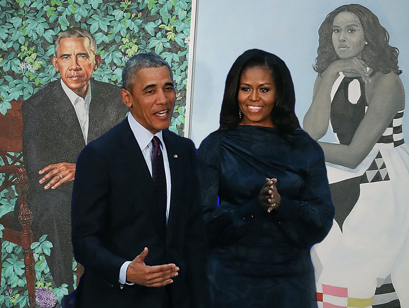 Barack and Michelle Obama's Official Portraits Light Up Twitter