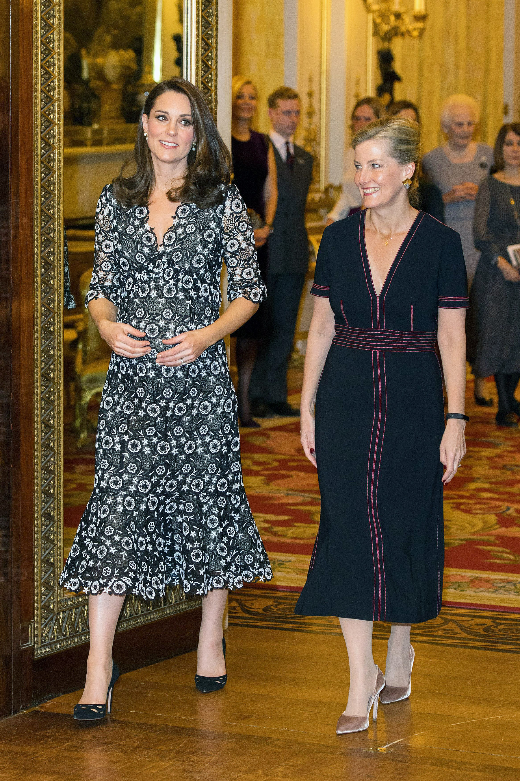 Kate Middleton and Sophie Wessex on February 19, 2018.