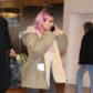 kim kardashian pink hair phone tokyo