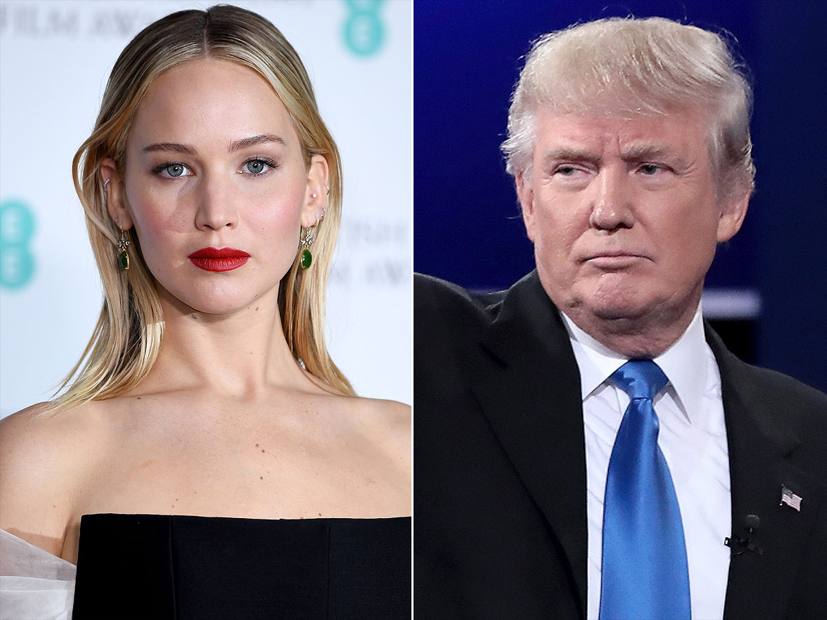 Jennifer Lawrence and Donald Trump