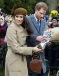 The British Royal family arrive at Sandringham to celebrate Christmas Day