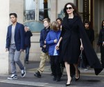 Angelina Jolie visits The Louvre with her children