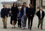 Angelina Jolie visits The Louvre with her children