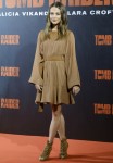 Alicia Vikander attends 'Tomb Raider' photocall