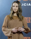 Alicia Vikander attends 'Tomb Raider' photocall