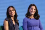 Meghan Markle and Catherine, Duchess of Cambridge attend the first annual Royal Foundation Forum held at Aviva in London