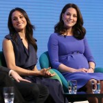 Meghan Markle and Catherine, Duchess of Cambridge attend the first annual Royal Foundation Forum held at Aviva in London