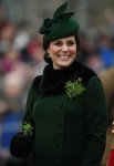 Prince William, Duke of Cambridge, Colonel of the Irish Guards, and Catherine, Duchess of Cambridge, visit the 1st Battalion Irish Guards at the St. Patrick's Day Parade at Cavalry Barracks, Hounslow, West London to present shamrocks to the officers and gu