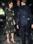 Catherine, Duchess of Cambridge braves the snowy weather at The National Portrait Gallery