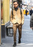 Justin Theroux enjoys a solo walk in the West Village