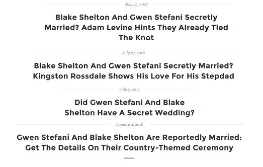 Gwen Stefani Blake Shelton Married Inquistir