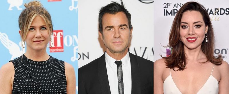 Jennifer Aniston Reaction Justin Theroux Aubrey Plaza