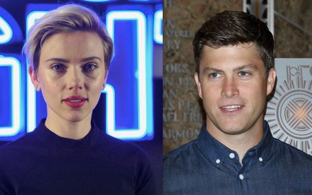 Scarlett Johansson Colin Jost Basketball