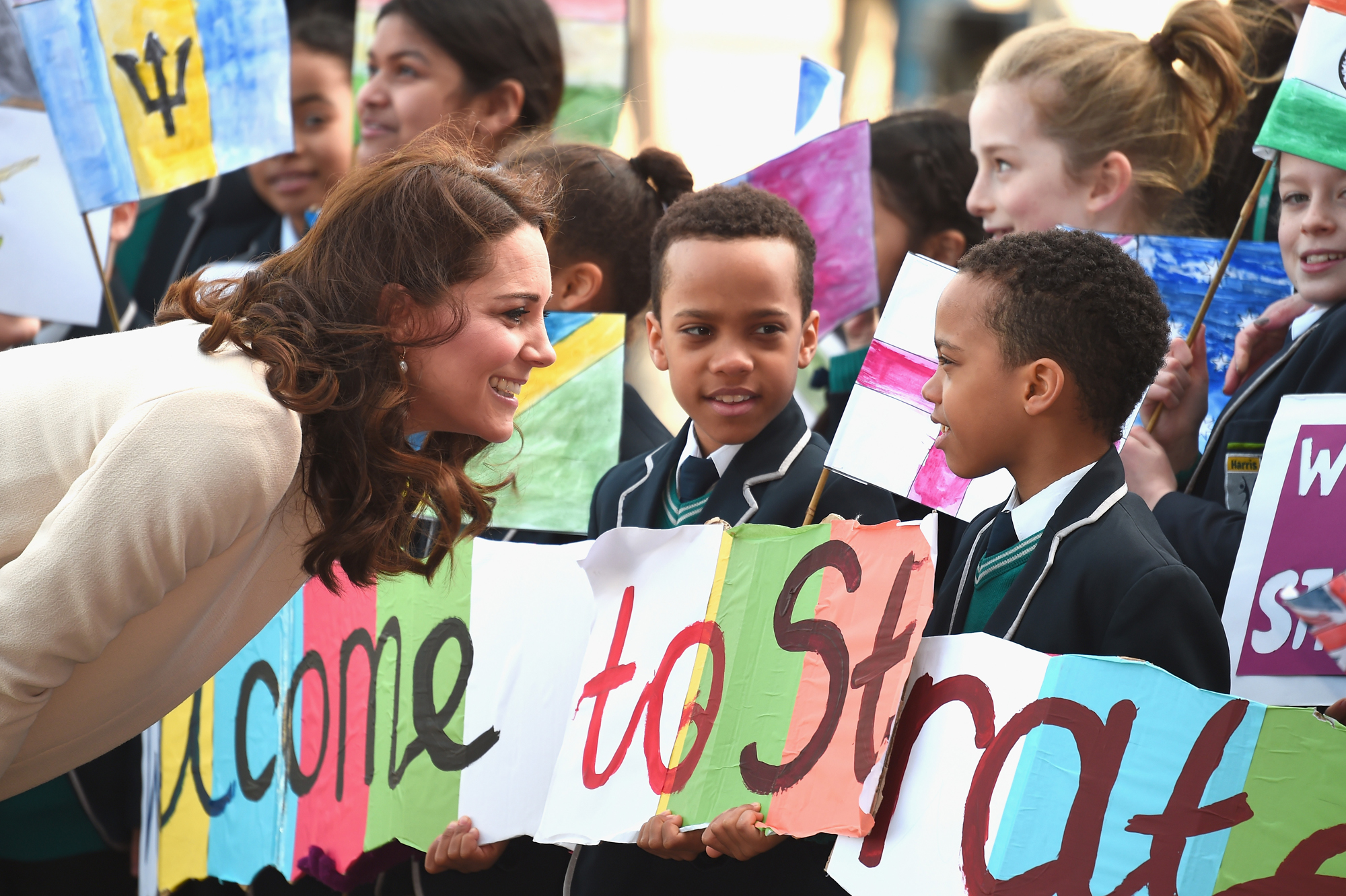 Kate Middleton visits SportsAid to undertake engagements celebrating the Commonwealth at the Copperbox Arena