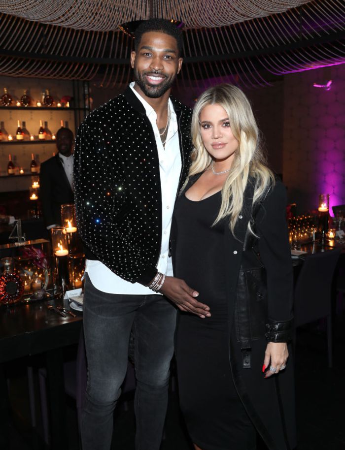 LOS ANGELES, CA - FEBRUARY 17:  Tristan Thompson and Khloe Kardashian attend the Klutch Sports Group "More Than A Game" Dinner Presented by Remy Martin at Beauty & Essex on February 17, 2018 in Los Angeles, California. 