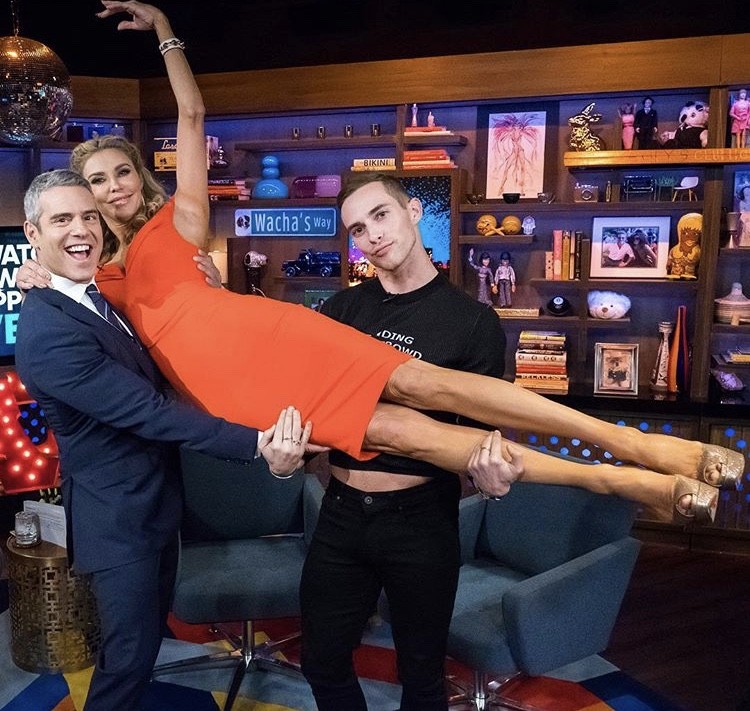 Andy Cohen, Brandi Glanville, & Adam Rippon