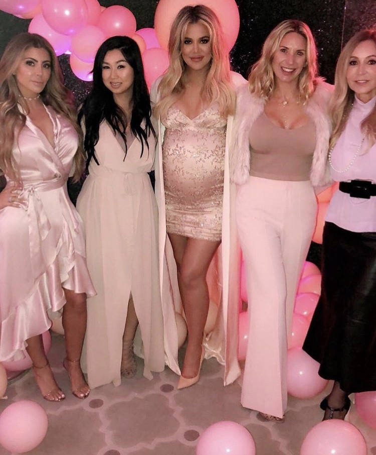 Larsa Pippen & Khloe Kardashian With Friends