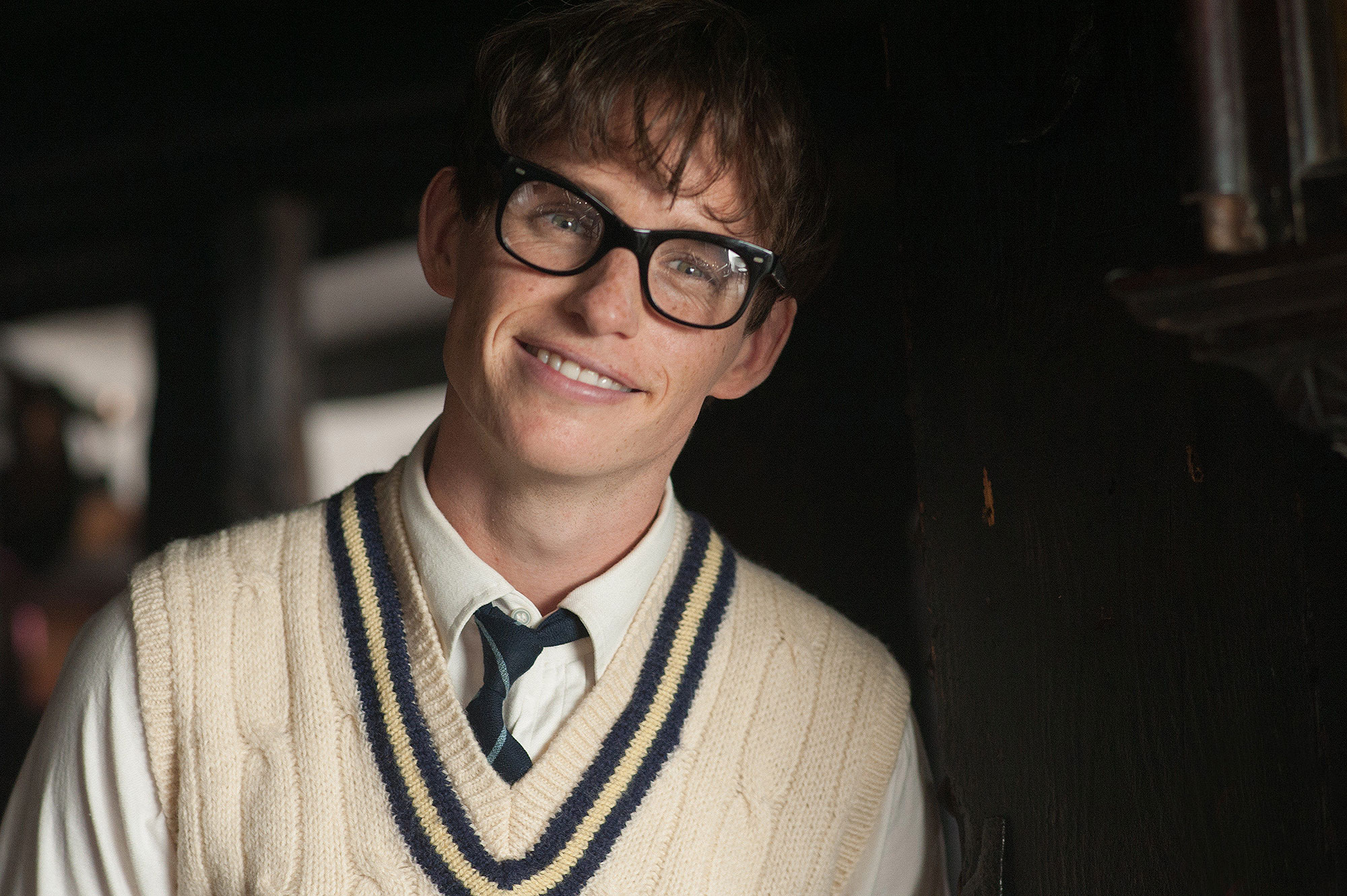 Eddie Redmayne portraying Stephen Hawking in the 2014 film The Theory of Everything