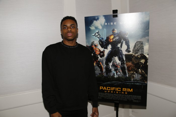 WEST HOLLYWOOD, CA - MAR 22: _ _ _seen at Vince Staples Hosts Special Screening of Pacific Rim Uprising on Thursday, Feb. 22, 2018 at The London Hotel in West Hollywood, Calif. 