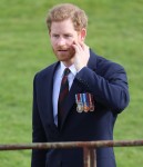 Prince Harry watching an air display at the Army Aviation Centre