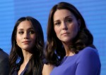 Meghan Markle and Catherine, Duchess of Cambridge attend the first annual Royal Foundation Forum held at Aviva in London