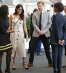 Prince Harry and Meghan Markle at a reception for delegates from the Commonwealth Youth Forum at the Queen Elizabeth II Conference Centre, London