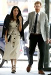 Prince Harry and Meghan Markle at a reception for delegates from the Commonwealth Youth Forum at the Queen Elizabeth II Conference Centre, London