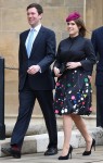 Members of the Royal Family attend the Easter service at St George's Chapel