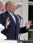 President Donald Trump at the 2018 White House Easter Egg Roll