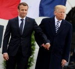 President Donald J. Trump welcomes President Emmanuel Macron