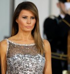 Donald Trump, Melania Trump, Emmanuel Macron, and Brigitte Macron attend a dinner at the White House