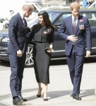 Prince Harry, Meghan Markle and Prince William at Anzac Day Memorial Service