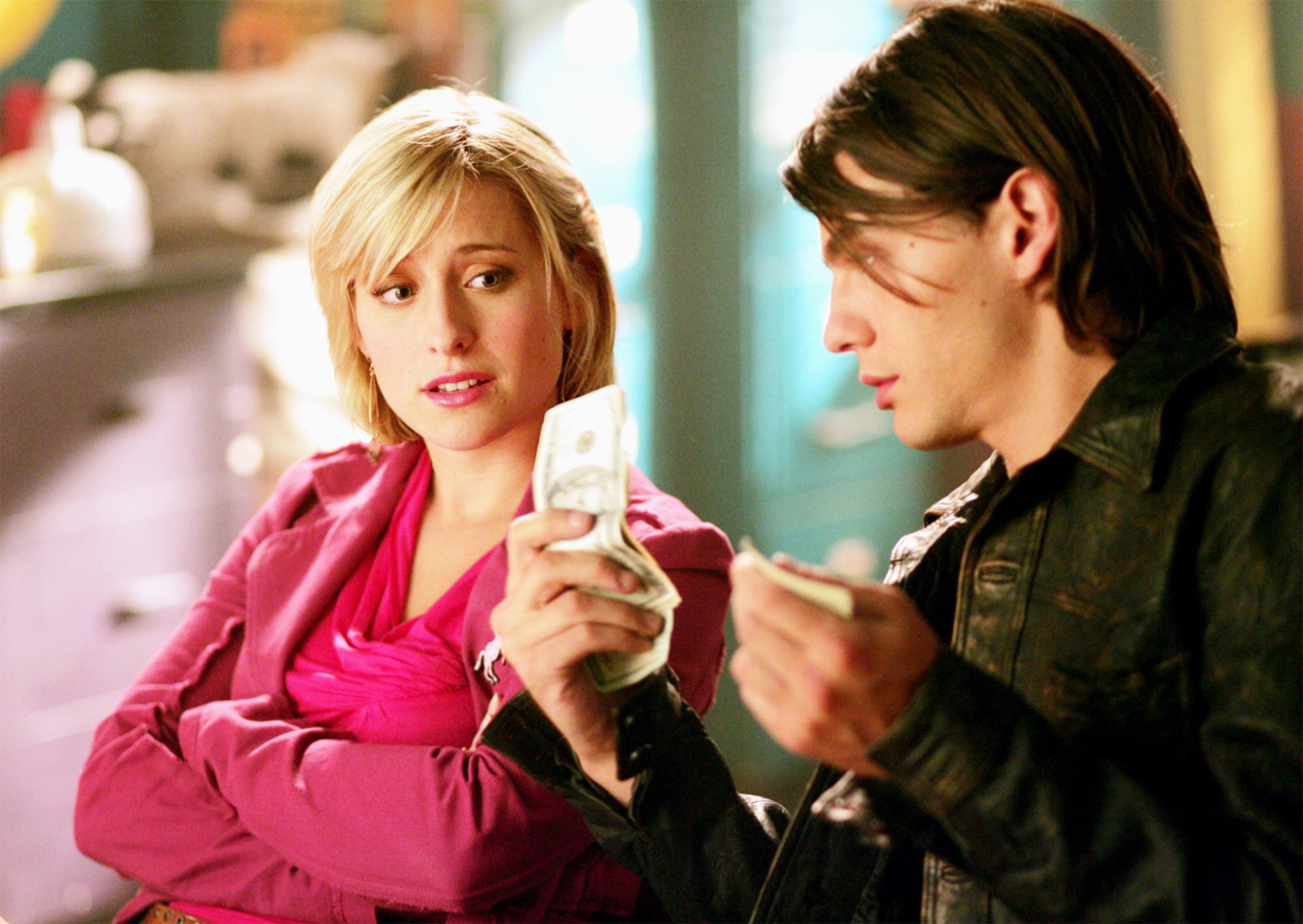 Allison Mack (left) in Smallville