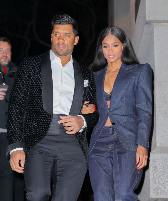 Russell Wilson and Ciara were spotted arm-in-arm while leaving Tom Ford Fashion Show 2018 in New York City