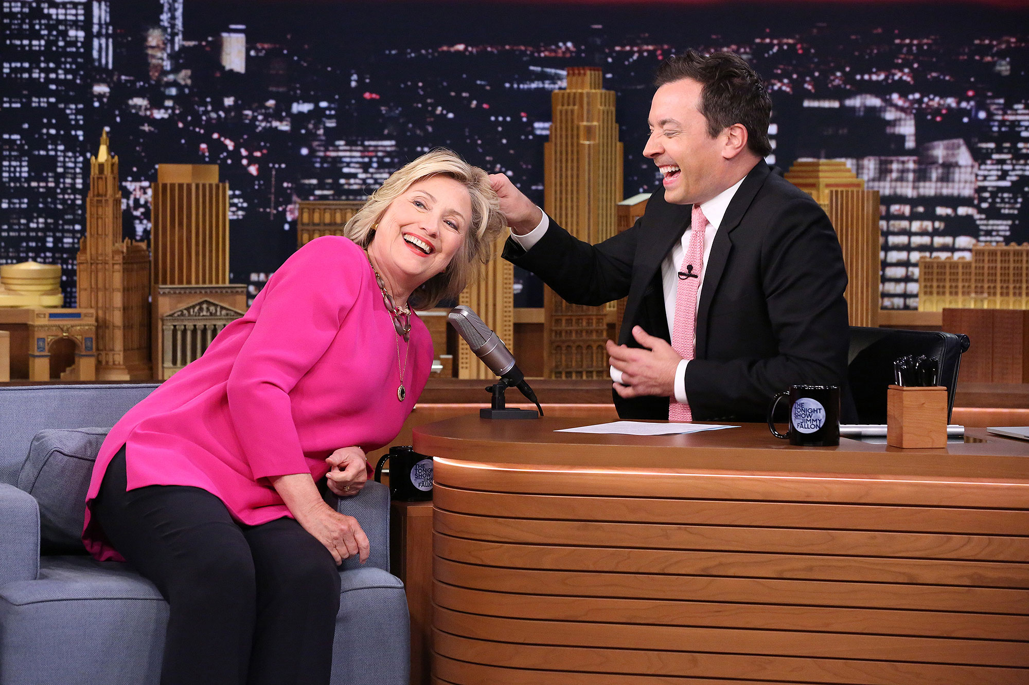 Hillary Clinton and Jimmy Fallon