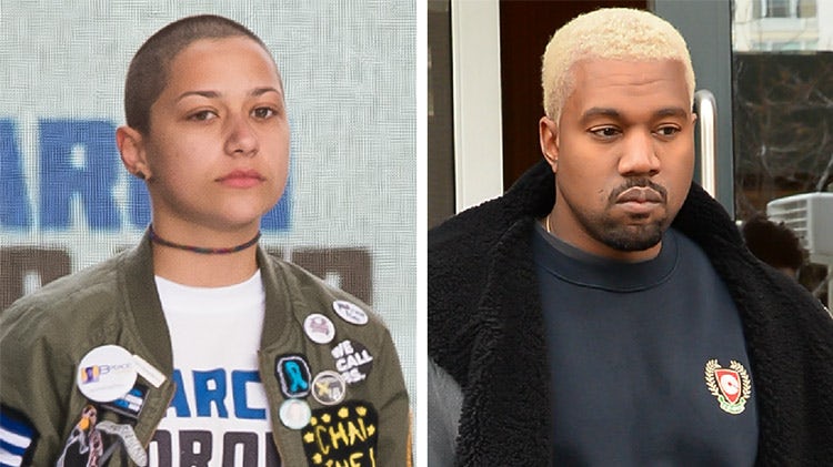 Kanye west emma gonzalez twitter