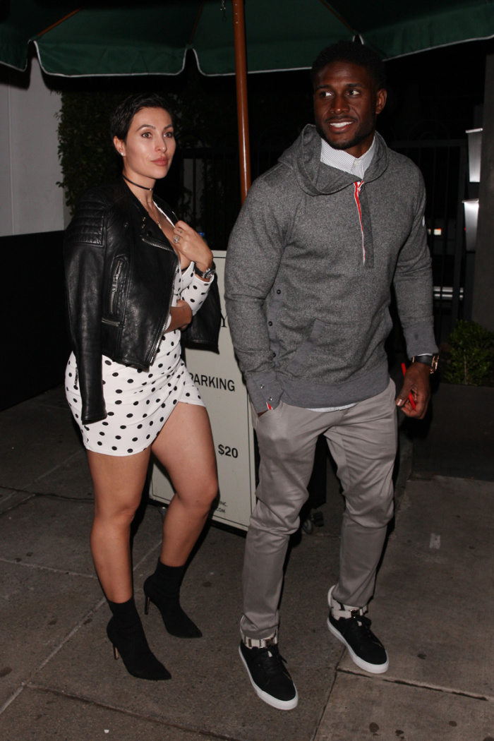 Reggie Bush and wife Lilit Avagyan are spotted leaving the Poppy club after partying the night away in West Hollywood