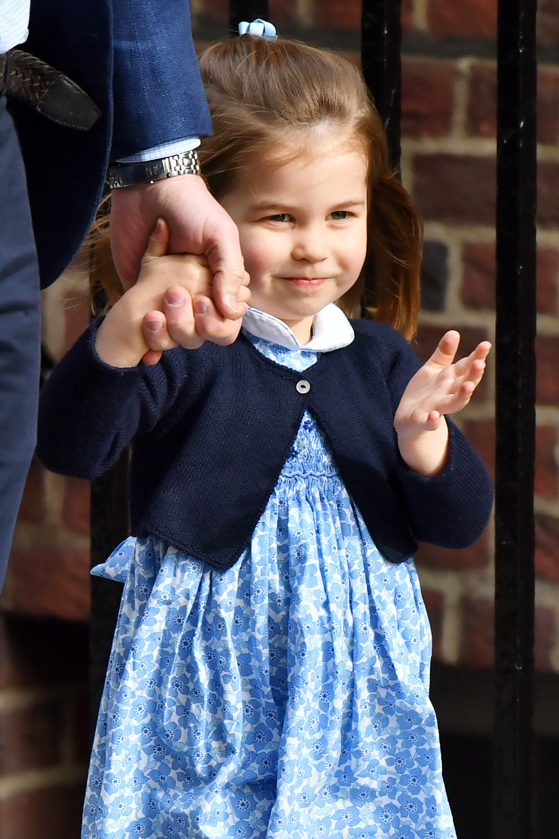 Princess Charlotte visiting the hospital on April 23, 2018.