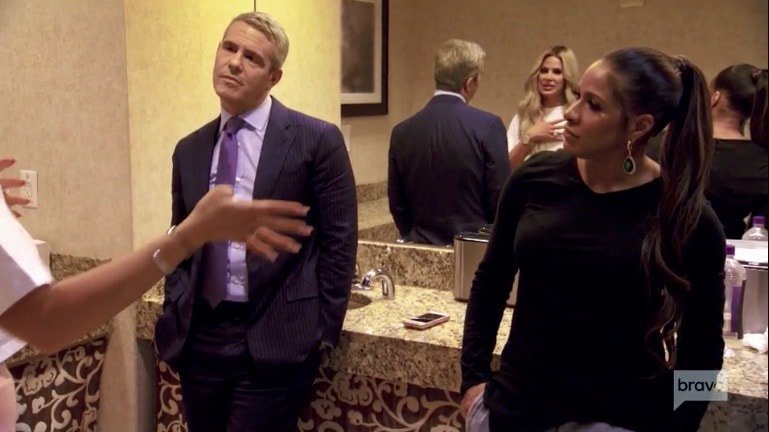 Andy Cohen lectures Kim Zolciak