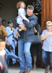 Gwen Stefani and Blake Shelton take the kids to Church on Easter Sunday in Los Angeles