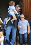 Gwen Stefani and Blake Shelton take the kids to Church on Easter Sunday in Los Angeles