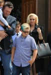 Gwen Stefani and Blake Shelton take the kids to Church on Easter Sunday in Los Angeles