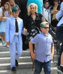 Gwen Stefani and Blake Shelton take the kids to Church on Easter Sunday in Los Angeles