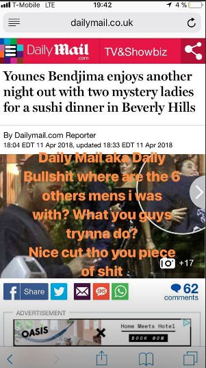 Younes Bendjima daily mail