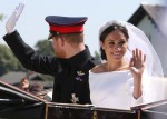 Prince Harry and Meghan Markle leaving George's Chapel after the Royal Wedding in Windsor