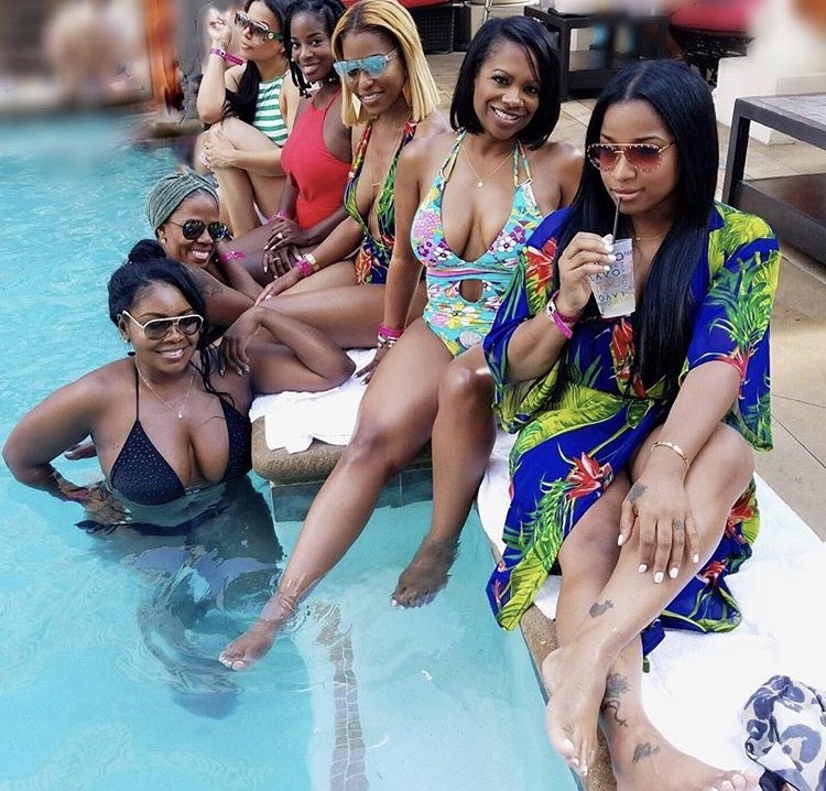 Kandi At The Pool With Her Friends