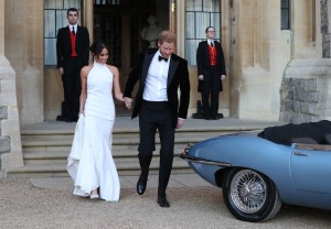 Prince Harrry, Duke of Sussex and Meghan, Duchess of Sussex depart Windsor Castle